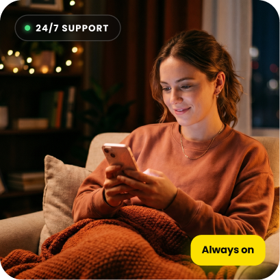 24/7 in-app support always on